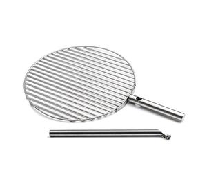höfats - Grille Triple 45 - transforme Le Foyer Triple en Gril - réglable en Hauteur et orientable - Acier Inoxydable - Ronde - Accessoires pour Foyer Cube
