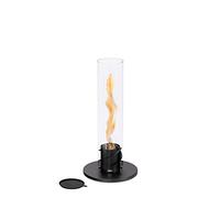 höfats - Spin 120 Noir - Feu de Table pour l'intérieur et l'extérieur - Cheminée de Table, photophore, Torche de Jardin et cheminée au bioéthanol en Acier Inoxydable