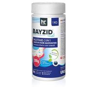 Höfer Chemie 1 x 1 kg Galets de Chlore pour Piscine (200g) - Chlore Multifonction 5 en 1 : Désinfection, pH Régulé, Anti-Algues, Anti-Calcaire, Floculant - Fabriqué en Europe