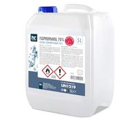 Höfer Chemie 1 x 5 l Alcool isopropylique 70% (IPA) - Isopropanol, Parfait comme Solvant et Dégraissant - Cleaner pour Ongles, Nettoyant pour écran, Dégraissant