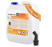 Höfer Chemie 1 x 5 L FLAMBIOL® bioéthanol 96,6% Premium pour cheminée à l'éthanol, feu de Table à l'éthanol