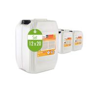 Höfer Chemie 12 x 20 l (240 litres) Bioéthanol 96,6% Premium - pour cheminée à éthanol, cheminée de Table à éthanol et cheminée au bioéthanol - Fabriquée en France