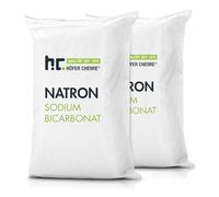Höfer Chemie 2 X 25 Kg de Bicarbonate de Sodium (Soude) en Qualité Alimentaire - Utilisation Polyvalente pour Cuisine, Nettoyage, Beauté, et Plus