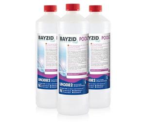 Höfer Chemie 3 x 1 L BAYZID® Poolclear - Élimine Les Troubles de l’Eau pour filtres à Cartouche et balles filtrantes