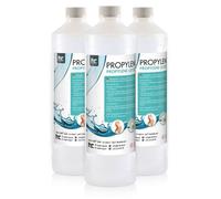 Höfer Chemie 3 x 1 L Propylène glycol 99 5 % de qualité alimentaire et pharmaceutique Propylène glycol 1 2-propanediol