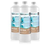 Höfer Chemie 3 x 1L BAYCINEX® Séquestrant Métaux Anti-Métaux - Élimine Fer, Cuivre, Argent, Calcium et Calcaire, Réduit la Dureté Totale de l'eau, Nettoyage Ultra-Acide pour Piscine