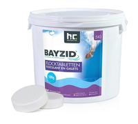 Höfer Chemie 4 x 5 kg (20 kg) BAYZID® Floculant en Galets (100g) pour Piscine - Élimine Les Impuretés Facilement, Galets à Dissolution Progressive pour Filtration à Sable, Eau Claire et Cristalline