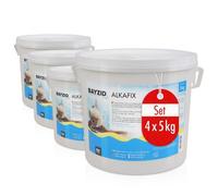 Höfer Chemie 4 X 5 kg BAYZID® Alkafix - Augmentation Rapide et Efficace de l’Alcalinité (TA) pour Piscines, Stabilisation du pH, Doux pour la Peau et Les Yeux