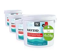 4 x 5 kg BAYZID® Granulés de chlore choc pour piscines