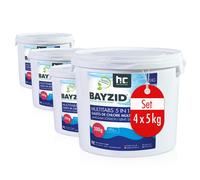 Höfer Chemie 4 x 5 kg Galets Chlore 200g Multifonction 5 en 1 pour Piscine - Entretien et Nettoyage en 5 Phases