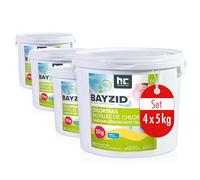 Höfer Chemie 4 x 5 kg 20g Pastilles de Chlore Lent pour Piscine - chloration permanente de la Piscine - HAUTEMENT Efficace Contre Les bactéries