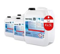 Höfer Chemie 4 x 5 L (20 litres) BAYZID® Algicide Anti Algue pour Piscine - Anti-Algues Non Moussant à Double Action Curative et Préventive - Efficace Contre Bactéries et Champignons