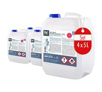 Höfer Chemie 4 x 5 l Alcool isopropylique 70% (IPA) - parfait comme solvant et dégraissant - cleaner pour ongles, nettoyant