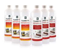 Höfer Chemie 6 x 1 L (6 L) FLAMBIOL® Kit d’essai bioéthanol pour cheminée, Foyer à éthanol, Table à feu et cheminée bioéthanol