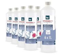 Höfer Chemie 6 x 1 L Alcool Isopropylique 70% (IPA) - Nettoyant Dégraissant | Isopropanol, Parfait Comme Solvant et Dégraissant - Cleaner pour Ongles, Nettoyant pour Écran, Dégraissant