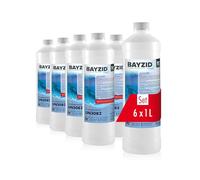 Höfer Chemie 6 x 1 L BAYZID® Algicide Anti Algue pour Piscine - Anti-Algues Non Moussant - Double Action Curative et Préventive - Efficace Contre Bactéries et Champignons