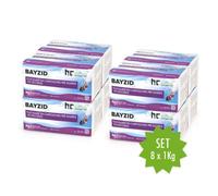 Höfer Chemie 8 x 1 kg BAYZID® Cartouches de Floculant Piscine Pré-dosées (8 x 125 g) - Élimination Rapide des Impuretés pour Piscines avec Filtres à Sable, Facile à Utiliser