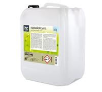Höfer Chemie Acide Acétique 60% 10 Litre - Nettoyant Détartrant Puissant pour Ménage et Industrie, Fabrication Allemande de Qualité Supérieure, Biodégradable et Économique