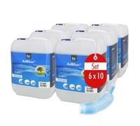 Höfer Chemie AdBlue 6 x 10 L avec Bec Verseur - Solution d'Urée Diesel SCR | Solution d'Urée pour Voitures Diesel - Bidon avec Bec Verseur - Réduit les Oxydes d'Azote Toxiques - Norme ISO 22241