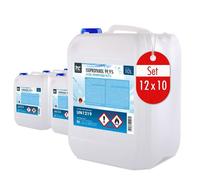 Höfer Chemie Alcool Ispopropylique 12 x 10 L (120 L) - Isopropanol 99,9% pour nettoyer et dégraisser - Solvant puissant - Polyvalent