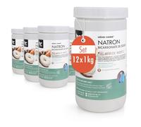 Höfer Chemie Bicarbonate de Soude (Sodium) 12 x 1 kg - Poudre de qualité alimentaire - Remède maison efficace - Polyvalent