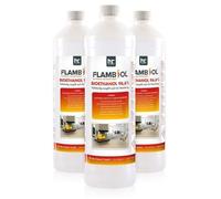 Höfer Chemie Bioéthanol 96,6% Premium 3 x 1 L - pour Cheminée de Table, Cheminée & déco de Jardin - sans Fumée ni suie - A Base de maïs & de Betteraves