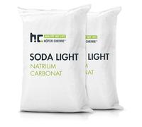 Höfer Chemie Carbonate de Sodium 2 x 25 kg - Correcteur pH Piscine et Spa | Soude (Sodium) de Qualité Technique Légère - pH Plus pour Piscine - Facilement Soluble dans l’Eau - Remonte le pH en Douceur