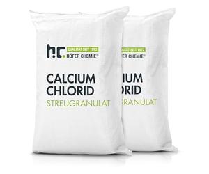 Höfer Chemie Chlorure de Calcium Polyvalent 2 x 25 kg - Dégel Rapide | Sel de Déneigement et Déshumidificateur - Efficace Jusqu’à -20° C, Écologique et Haute Performance - Épandage Facile