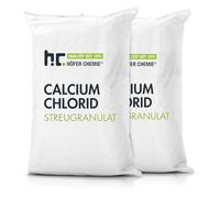 Höfer Chemie® Chlorure de Calcium Polyvalent 2 x 25 KG, Sel de Déneigement et Déshumidificateur - Efficace Jusqu’à -20° C, Écologique et Haute Performance