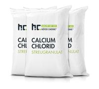 Höfer Chemie Chlorure de Calcium Polyvalent 3 x 25 kg - Dégel Rapide | Sel de Déneigement et Déshumidificateur - Efficace Jusqu’à -20° C, Écologique et Haute Performance - Épandage Facile