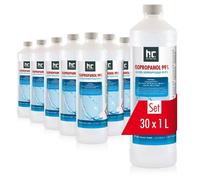 Höfer Chemie Isopropanol 99,9% 30 X 1 L - Alcool Isopropylique pour le Nettoyage et le Dégraissage - Solvant Puissant - Multiusage
