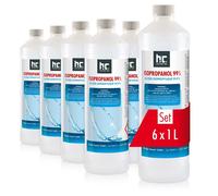 Höfer Chemie Isopropanol 99,9% 6 x 1 L - Alcool isopropylique pour nettoyage et dégraissage - Solvant puissant
