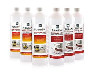 Höfer Chemie Kit d'Essai Bioéthanol 6 x 1 L pour Cheminée, Foyer à Éthanol | Table à Feu et Cheminée Bioéthanol - Combustion Propre Sans Fumée - Flamme Vive et Chaleureuse - Allumage Facile et Rapide