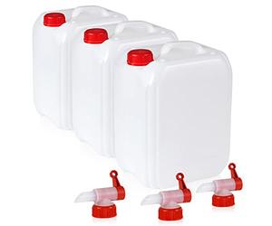 Höfer Chemie Lot de 3 Bidons d'Eau Vides en Plastique de 10 L (30 L)