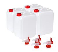 Höfer Chemie Lot de 4 Bidons d'Eau Vides en Plastique de 5 L