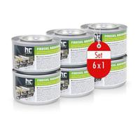 Höfer Chemie Lot de 6 Pâtes Combustibles de 200 g - Pâte à Brûler pour la Restauration et l'Usage Domestique, Bioéthanol