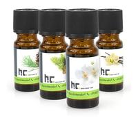 Höfer Chemie Set Parfumé 8 - Senteurs Maison Durables - avec 4 Parfums | Avec 4 Parfums : Pin, Conifère, Jasmin, Vanille - Quelques Gouttes Suffisent - Ambiance Chaleureuse - Idéal Cadeau