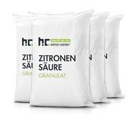 Höfer Chimie Acide Citrique Granulé 4 x 25 kg - Détartrant Multifonction Qualité Alimentaire pour Appareils Ménagers, Nettoyage Écologique
