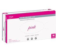 Höga Pharm Gants en nitrile rose, Medium, non poudrés, non stériles, 1er Pack (1 x 100 pièces)