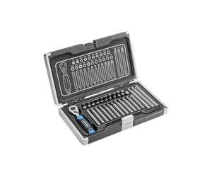 Högert HT1R466 Bits | Tournevis à cliquet | Boîte à cliquet | Jeu de tournevis | Gris, 37 10 mm, lot de 37 pièces 10 mm