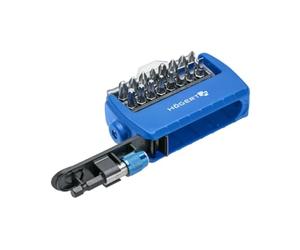 Högert HT1S401 Set d'embouts d'outils | Kit de tournevis pour téléphone portable | Réparation complète Embouts de tournevis - Bleu/gris, 1/4"