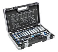 Högert Technik - Boite à Outils, Outils Bricolage, Mallette à Outils, Trousse a Outils, Coffret a Outils, Caisse a Outil, Set Outils, Kit Outils, Lot Outils, 3/8" - HT1R465, 36 Pièces