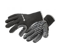 Högert Technik BROL Gants de protection anti-vibrations avec revêtement en polyuréthane - Noir - Taille 9 - Absorbe les chocs - Résistant à l'abrasion - Idéal pour travailler avec des outils lourds