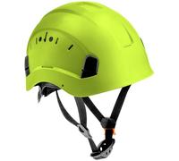 HÖGERT TECHNIK - Casque de Protection Diemel Jaune Casque de Travail en ABS en 397 réglable avec système à cliquet, Ventilation, mentonnière, Casque de Chantier