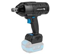 Högert Technik hocs sans fil brushless 18V, 1000 Nm, 1300 Nm couple de desserrage, carré 3/4", éclairage LED, 3 vitesses, sans batterie, protection thermique, engrenage métallique