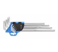 Högert Technik - Clé Compatible avec Tamper-Torx, Extra Longue, Set de Tournevis Torx, Cle Torx, Ensemble Torx, Jeu de Clés Torx Résistant à la Déformation et à l'Usure - 9 Pièces