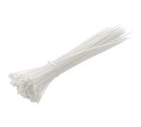 HÖGERT TECHNIK - Colliers de serrage en nylon 4,8 x 370 mm blancs, 100 pièces, résistants aux UV, attaches-câbles en plastique pour installation électrique et montage