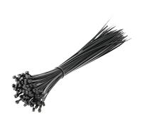 HÖGERT TECHNIK - Colliers de serrage en nylon 4,8 x 370 mm noirs, 100 pièces, résistants aux UV, attaches-câbles en plastique pour installation électrique et montage