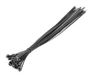 HÖGERT TECHNIK - Colliers de serrage en nylon 9 x 600 mm noirs, 25 pièces, résistants aux UV, attaches-câbles en plastique pour installation électrique et montage