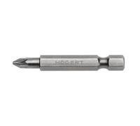 HÖGERT TECHNIK Embouts de vissage PZ3 50 mm, 2 pièces, acier S2, HRC 58-60, tige hexagonale 1/4", DIN 3126, embouts cruciformes robustes pour vissages et inserts de montage solides